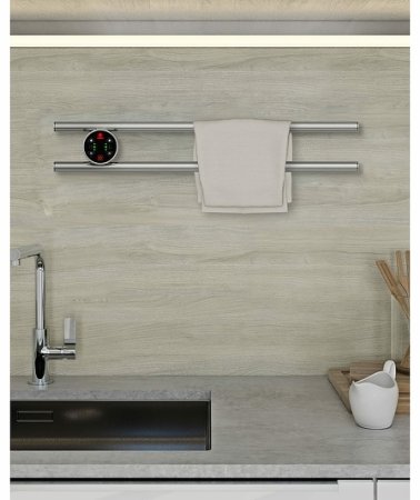 Электрический полотенцесушитель Terminus Полка Электро П2 Круг 500х90 4630080266018 Хром 