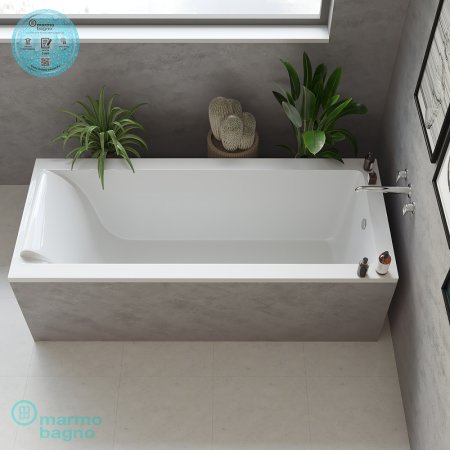 Ванна из литьевого мрамора Marmo Bagno Ницца 180x80 MB-NP180-80 без гидромассажа 