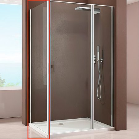Душевая стенка Allen Brau Priority 80 3.31014.BA профиль Серебро брашированное стекло прозрачное 