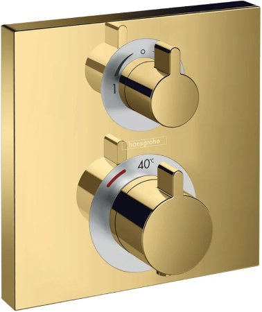 Смеситель для душа Hansgrohe Ecostat Square 15714990 с термостатом Золото полированное 