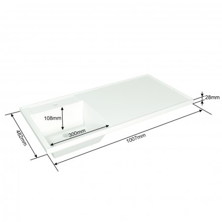 Раковина над стиральной машиной СаНта Лидер 100 L 