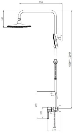 Душевая система Haiba (HB24814-7) 