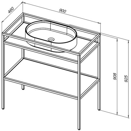 Консоль под раковину Allen Brau Liberty 90 1.33004.60 Медь браш 