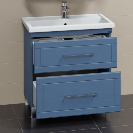 Тумба Санта Венера 80 напольная дуб адриатика с умывальником Фостер 80 