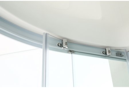 Душевая кабина Black&White Galaxy 100х100 8501100 профиль Серебристый хром задняя стенка Белая 