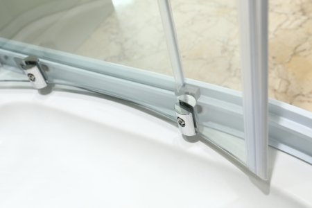 Душевая кабина Black&White Galaxy 100х100 8501100 профиль Серебристый хром задняя стенка Белая 