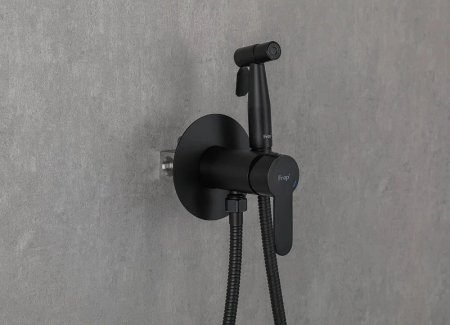 Гигиенический душ со смесителем Frap H801-6 F72801-6 Черный матовый 