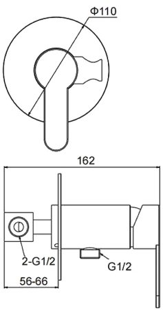Гигиенический душ со смесителем Frap H801-6 F72801-6 Черный матовый 