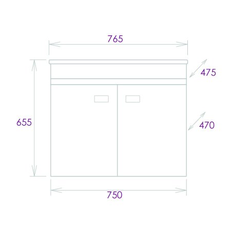 Тумба с раковиной Onika Марбл 75.02 мрамор/камень бетонный 