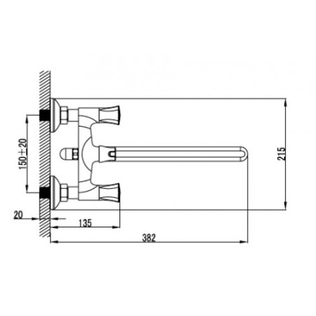 Смеситель для ванны Kaiser Topaz 17255 универсальный Хром 