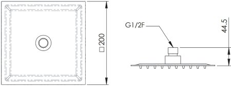 Верхний душ Remer 357UFS20X Хром 