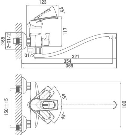 Смеситель D&K Hamburg Bayern DA1173301 универсальный 