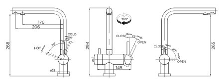 Смеситель для кухонной мойки Omoikiri Tonami EV, эверест 
