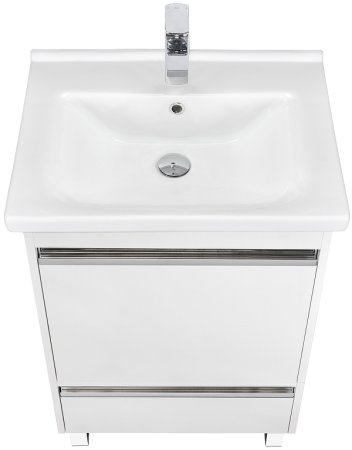 Тумба под раковину Aquaton Капри 60 1A230101KP010 подвесная Белая глянцевая 