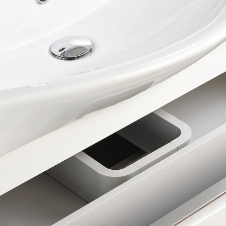 Тумба под раковину Aquaton Капри 60 1A230101KP010 подвесная Белая глянцевая 