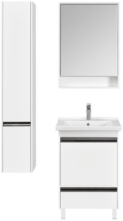 Тумба под раковину Aquaton Капри 60 1A230101KP010 подвесная Белая глянцевая 