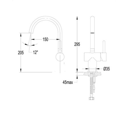 Смеситель Omnires Y Y1219CR для кухни 