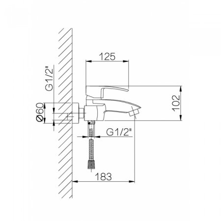 Cмеситель для ванны GANZER SEVERIN GZ02031 CHROME 