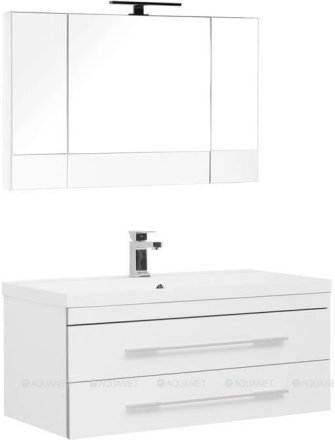 Мебель для ванной Aquanet Верона NEW 100 белый (подвесной 2 ящика) 