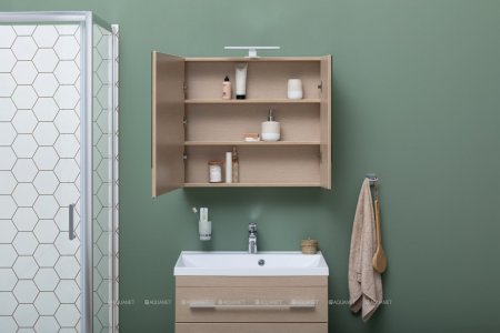 Зеркало-шкаф Aquanet Нота 75 светлый дуб 