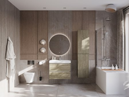 Тумба под раковину Roca Ona 80 A857630511 подвесная Темный вяз 