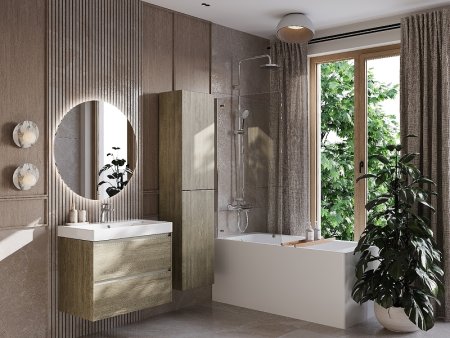 Тумба под раковину Roca Ona 80 A857630511 подвесная Темный вяз 