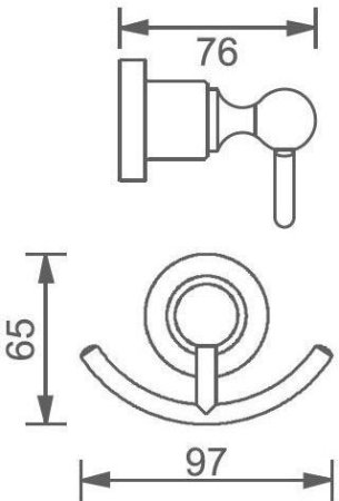 Крючок Aquanet 3882 латунь 