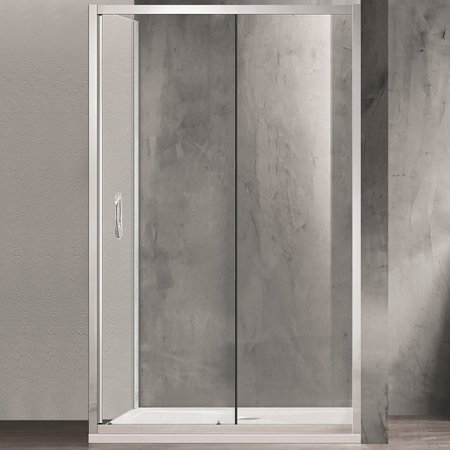 Душевой уголок Azario Milton 120х80 AZ-ND1131 R 1200 профиль Серебро стекло прозрачное 