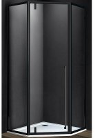 Душевой уголок Vincea Penta 90x90 VSP-3P900CLB профиль Черный стекло прозрачное