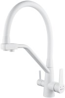 Смеситель для кухни с подключением фильтра Shevanik S968C, белый