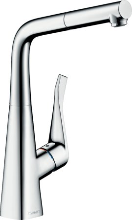 Смеситель Hansgrohe Metris M71 73828000 для кухонной мойки, хром 
