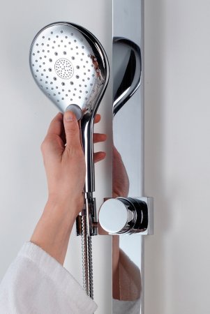 Душевая лейка Bossini Syncronia B00800 120 мм, 6 режимов, хром 