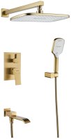 Душевая система встраиваемая Shevanik S4035G, золотой сатин