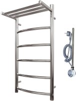 Электрический полотенцесушитель Point Афина PN04148PE П5 400x800 с полкой левый/правый Хром