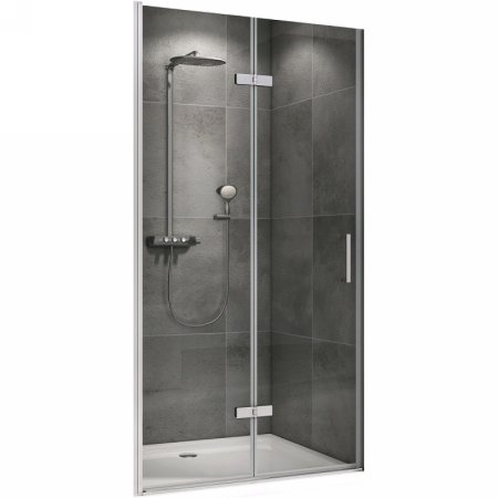 Душевая дверь Abber Zart 90 AG08090P профиль Хром стекло прозрачное 