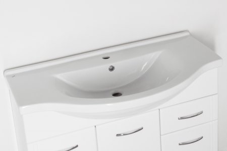 Тумба под раковину Style Line Эко Стандарт 26 Эльбрус 100 Белый глянец 