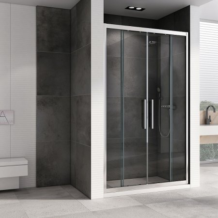 Душевая дверь Abber Schwarzer Diamant 180 AG33180H профиль Хром стекло прозрачное 