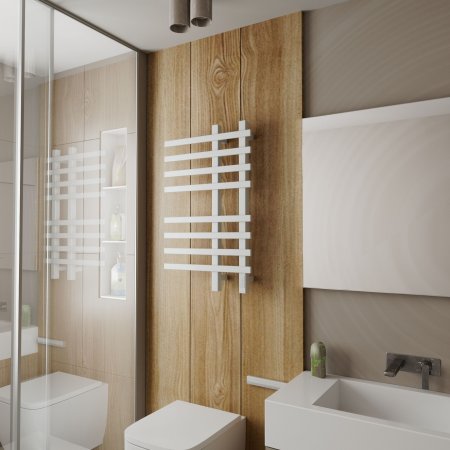 Полотенцесушитель электрический (лесенка) Bauedge Wind DB-0056, 50x80 см 