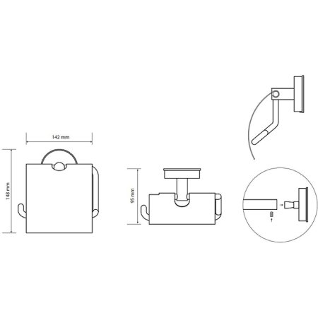 Держатель туалетной бумаги Bemeta Fix 103612011 с крышкой, хром 