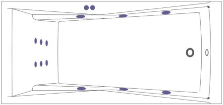 Акриловая ванна Excellent Palace WAEX.PAL17.LINE 170x75 