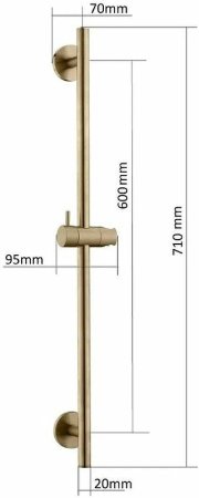 Душевая штанга Boheme Uno 420-BR Бронза 
