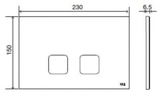 Кнопка смыва OLI Plain 70826 белая 