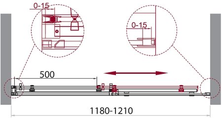 Душевая дверь BelBagno Acqua 120 ACQUA-BF-1-120-C-Cr профиль Хром стекло прозрачное 