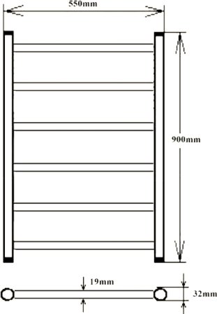 Полотенцесушитель электрический Zorg AZR HT- 012 BR бронза 