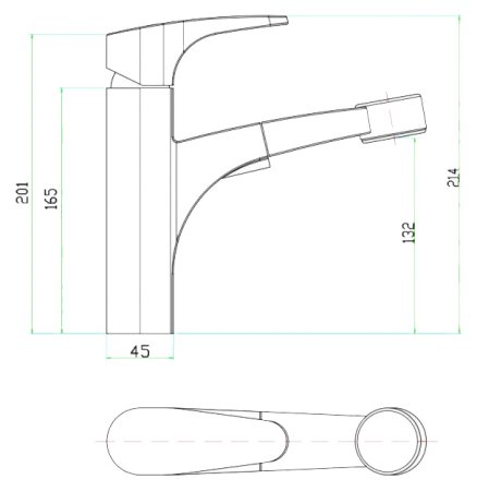 Смеситель для кухонной мойки Zorg Inox Imperia 