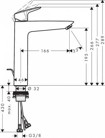 Смеситель Hansgrohe Logis 71095000 для раковины 
