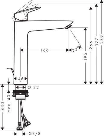Смеситель Hansgrohe Logis 71095000 для раковины 