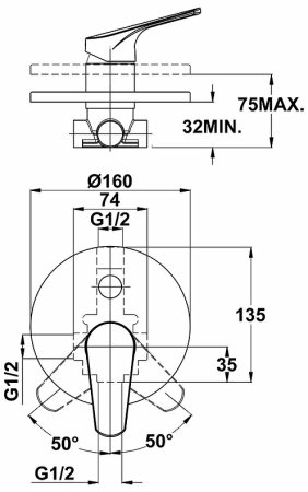 Смеситель для ванны Teka Alcudia 461716200 Хром 