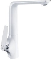 Смеситель для кухни Rose R1313F, белый/хром Смеситель для кухни Rose R1313F, белый/хром
