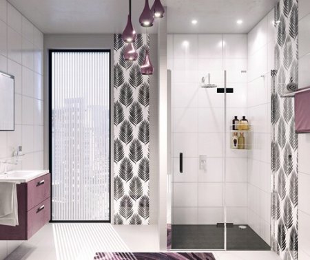 Душевая дверь в нишу WasserKRAFT Aller Black MATT 10H05LBLACK 120х200 см 